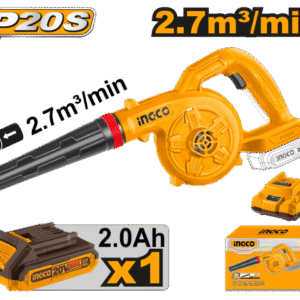 SOPLADORA A BATERIA 20V BATERIA P20S 2.7M3/MIN C BAT Y CARG INGCO CABLI200281