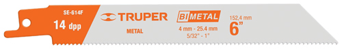 Sie.sab-Bime,p/metal 152mm/14Dtes»TRUPER»SE-614F x bl.2un. Cod:41236340