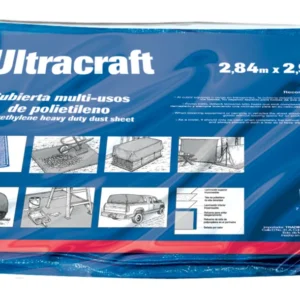 Lona Poli.azul(Prot.UV)c/ojal 2,4×3,6m»ULTRACRAFT» LU-2436. Cod:41920020