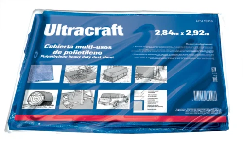 Lona Poli.azul(Prot.UV)c/ojal 3×3m»ULTRACRAFT» LU-3030. Cod:41920022