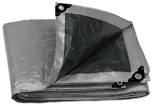 Lona Polietil.gris(Prot.UV)c/ojales4.00×6.00mt»TRUPER»LT-46. Cod:41920404