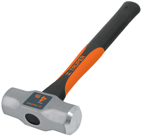 Maceta acero octogonal c/mgo.f.vidrio 1,361kg. «TRUPER»MD-3F. Cod:42050250
