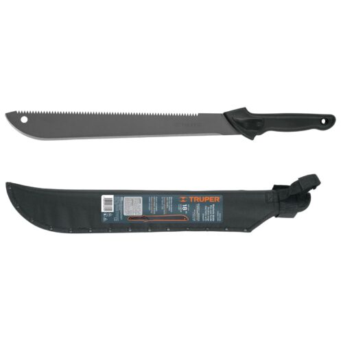 Machete dob.filo(sierra-machete)18″c/funda «TRUPER»MACH-18B. Cod:42065065