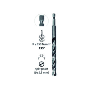 Mecha cil,HSS rect,enc¼»,p/atornillador electr»ECEF»EX50-10mm. Cod:42151810