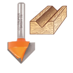 Router de Widea en «V» de 1-1/8″ «TRUPER»BROU-V1-1/8. Cod:42172186