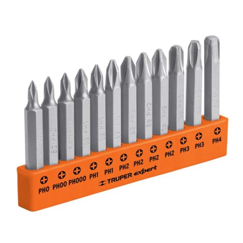 Jgo.12ptas.Cruz 50mm combinada(PH000 a PH4)»TRUPER»PUN-12PH2. Cod: