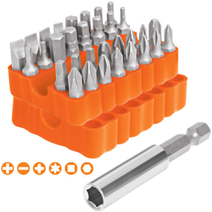 Juego de puntas destornillador-33 pzs.de 25mm»TRUPER» PUN-33. Cod:43259310