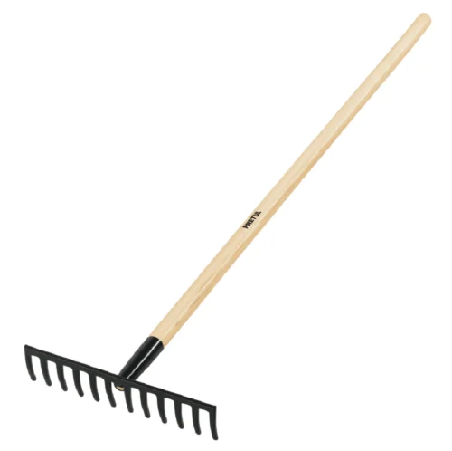 Rastrillo recto 12 dientes con cabo de madera PRETUL R-12MP. Cod:43370186