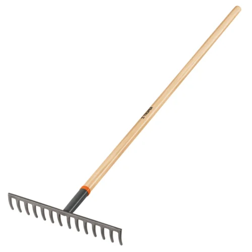 Rastrillo recto 14 dientes con cabo de madera TRUPER R-14M. Cod:43370188
