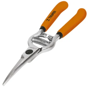 Tijera podar forjada, punta curva p/vendimia 8″ «TRUPER»T-24