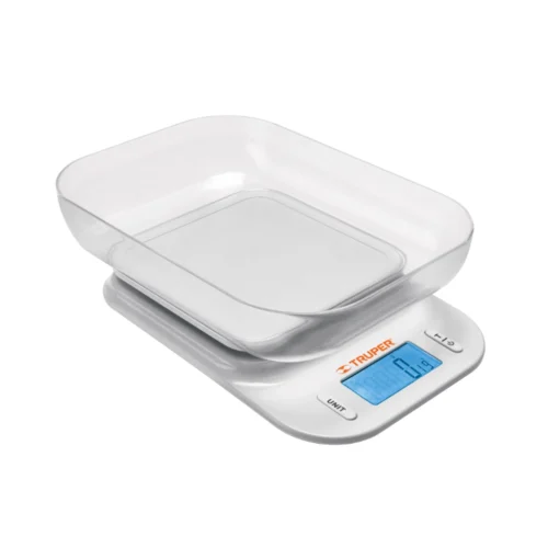 Balanza digital p/cocina c/bandeja 5Kg «TRUPER» BASE-5T. Cod:60355014