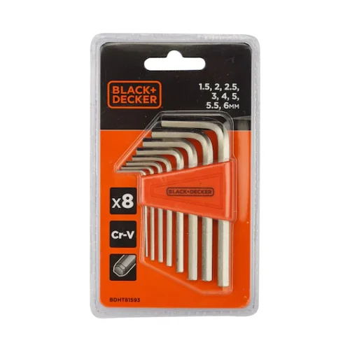JUEGO DE LLAVES ALLEN 8 PZS. Black + Decker BDHT81593
