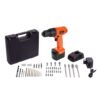 Atornillador / Taladro Inalámbrico + 50 Accesorios 12V. Black + Decker CD121K50