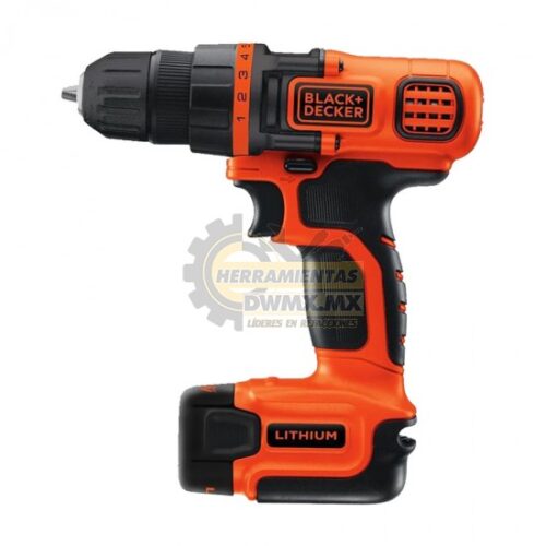 Taladro Atornillador Inalambrico 12V Litio. Black + Decker LD112