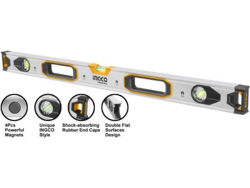NIVEL IMANTADO 120CM ALUMINIO INGCO HSL38120M