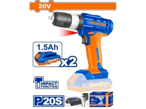 TALADRO ATORNILLADOR 20V PERCUTOR WADFOW WCDP522