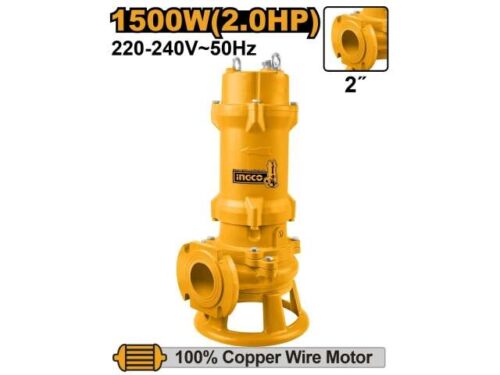 BOMBA SUMERGIBLE C TRITURADOR POZO NEGRO 1500W 20M INGCO SPDC15001