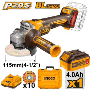 SET AMOLADORA A BATERIA 20V BL + VALIJA INGCO CAGLI211541