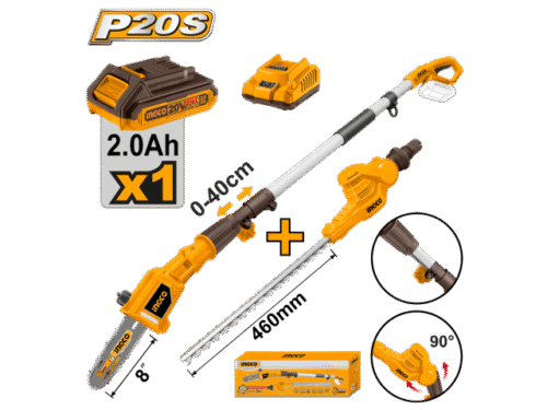 CORTA CERCO A BATERIA 20V + MOTOSIERRA DE ALTURA A BATERIA 20V CPTS201681