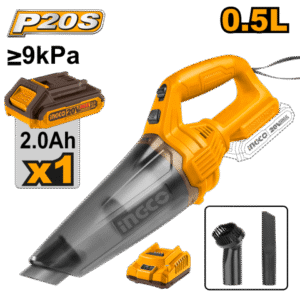 ASPIRADORA PARA AUTO A BATERIA 20V P20S C BATERIA CARGADOR INGCO CVLI20126
