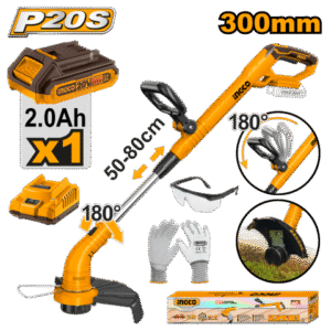 BORDEADORA A BATERIA 20V C 1 BAT Y CARGADOR P20S MANGO REG INGCO CGTLI20301