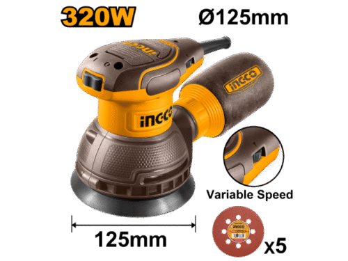 LIJADORA ROTO ORBITAL 125MM 320W RS3216 INGCO