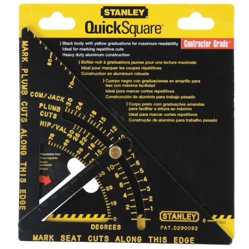 Escuadra de Trazado Ajustable Quick Square® 10-7/8" x 6-3/4" (276.22 x 171.45mm). Stanley 46053