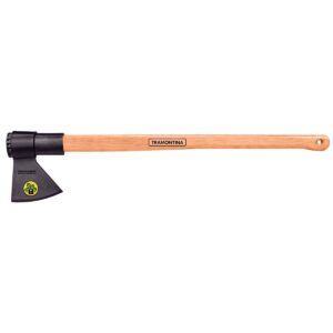 Hacha soldada cabeza redonda, tamaño 3.5, mango de madera 90 cm. Tramontina 77322534