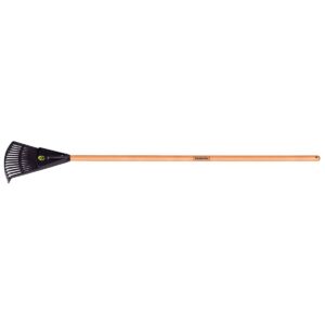 Escoba Plástica Negra Tramontina con 15 Dientes y Mango de Madera 120 cm. Tramontina 77850654