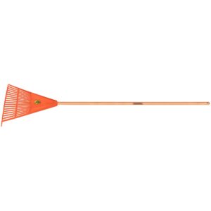 Escoba Plástica Anaranjada Tramontina con 22 Dientes y Mango de Madera 120 cm. Tramontina 77850821