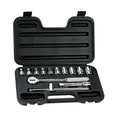 Juego de Dados/Cubos 12 Pts. Mando 1/2" 14 Piezas en Métricas. Stanley 86501