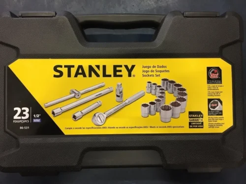 Juego 23 Piezas Dados Métricos Encastre 1/2''. Stanley 86531