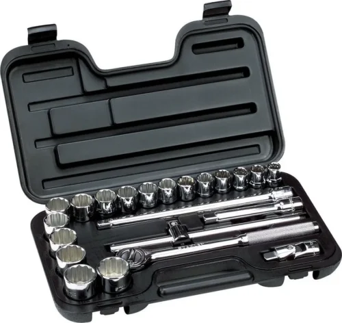 Juego 23 Piezas Dados Métricos Encastre 1/2''. Stanley 86531