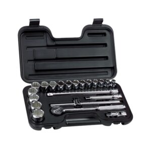 Juego de Dados/Cubos 12 Pts. Mando 1/2" 22 Piezas Pulgadas. Stanley 86533