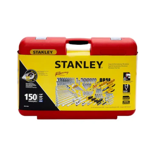 Juego de Dados Encastre de ¼" , 3/8", ½” Métrico/Pulgadas 150 Piezas. Stanley R99150-LA