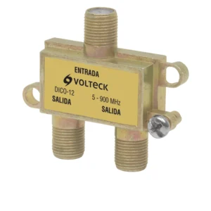 Conector div.coaxial 1 ent,2 sal.UHF/VHF/FM»VOLTECK»DICO-12. CODIGO DE PRODUCTO: 40078020
