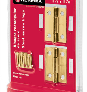 Bisagra acero bronc(55) 1½»(Blist.2un)»HERMEX»BR-151B x bl. CODIGO DE PRODUCTO: 40275209