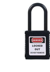 Candado de bloqueo negro Dieléctrico «BOZZYS» BD-G15. CODIGO DE PRODUCTO: 40281044
