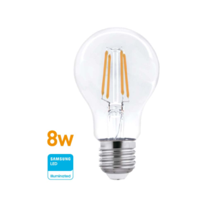 Lámpara LED Filamento 8w (equivale 75w) E27 Cálida «WELLMAX». CÓDIGO DE PRODUCTO: 50400070