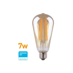 Lámpara LED Filamento Vintage7w(equi 75w)E27 Cálida»WELLMAX». CÓDIGO DE PRODUCTO: 50400080