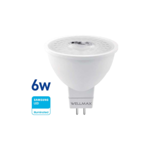 Lámpara LED Dicroica 6w(equi 35w)GU5.3 Bipin Fría»WELLMAX». CÓDIGO DE PRODUCTO: 50400100