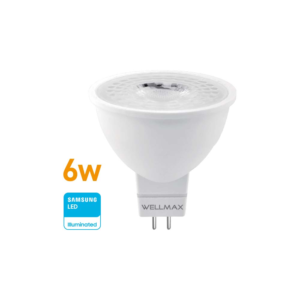 Lámpara LED Dicro.6w(equi 35w)GU5.3 Bipin Cálida»WELLMAX». CÓDIGO DE PRODUCTO: 50400110