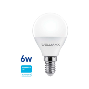 Lámpara LED Gota 6w (equivale 50w) E14 Fría «WELLMAX». CÓDIGO DE PRODUCTO: 50400235