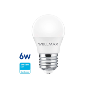 Lámpara LED Gota 6w (equivale 50w) E27 Fría «WELLMAX». CÓDIGO DE PRODUCTO: 50400245