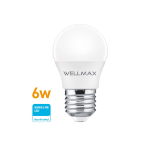 Lámpara LED Gota 6w (equivale 50w) E27 Cálida «WELLMAX». CÓDIGO DE PRODUCTO: 50400250