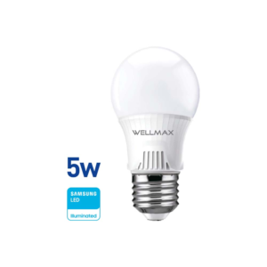 Lámpara LED 5w (equivale 40w) A50-E27, Fría «WELLMAX». CÓDIGO DE PRODUCTO: 50400350