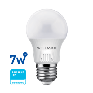 Lámpara LED 7w (equivale 60w) A55-E27, Fría «WELLMAX». CODIGO DE PRODUCTO: 50400357