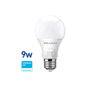 Lámpara LED 9w (equivale 75w) A60-E27, Fría «WELLMAX». CODIGO DE PRODUCTO: 50400360