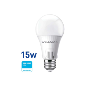 Lámpara LED 15w (equivale 125w) A65-E27, Fría «WELLMAX». CÓDIGO DE PRODUCTO: 50400390