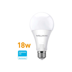 Lámpara LED 18w (equivale 150w) A65-E27, Cálida «WELLMAX». CÓDIGO DE PRODUCTO: 50400405